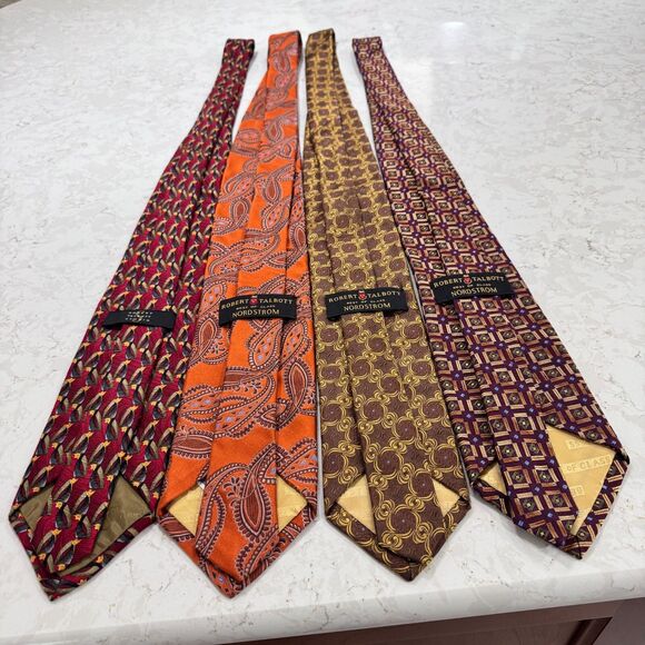 Robert Talbot Best of Class lot of 4 & 1 Pc Studio Silk Neckties 58"-60" - USA - Picture 10 of 16